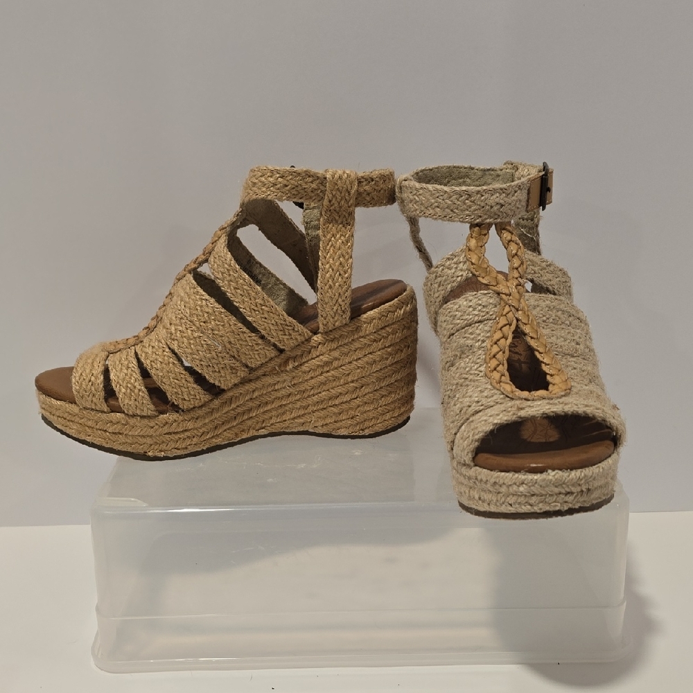 Blowfish Natural Woven Wedge Sandals